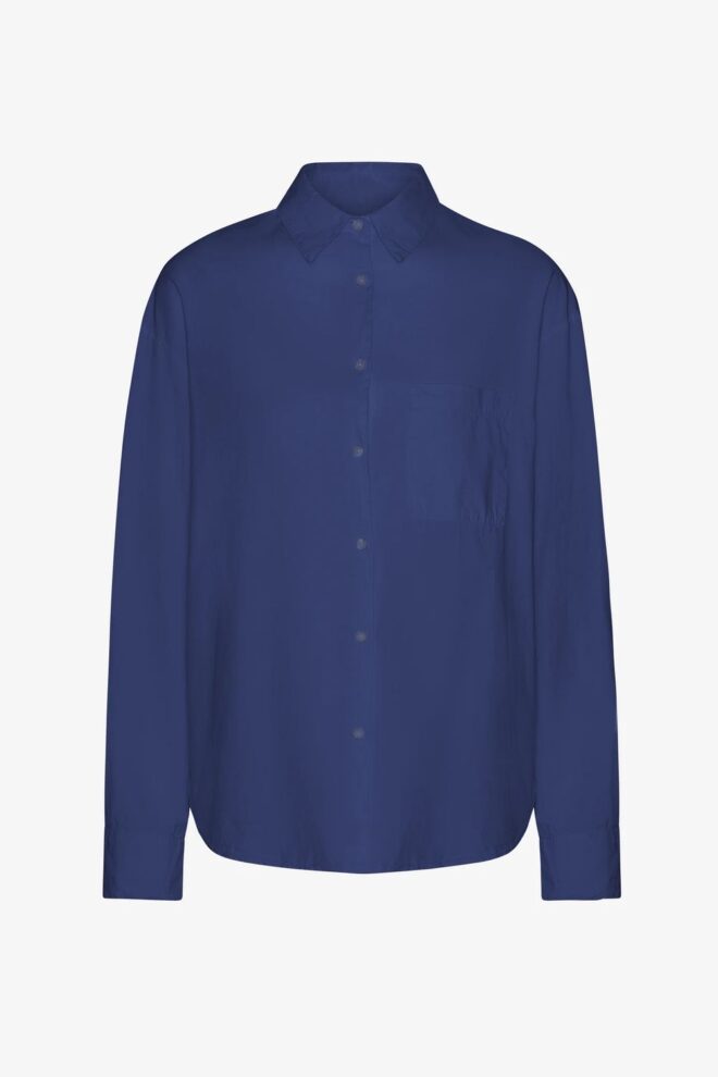 BLUSE ORGANIC OVERSIZED SHIRT MARINE