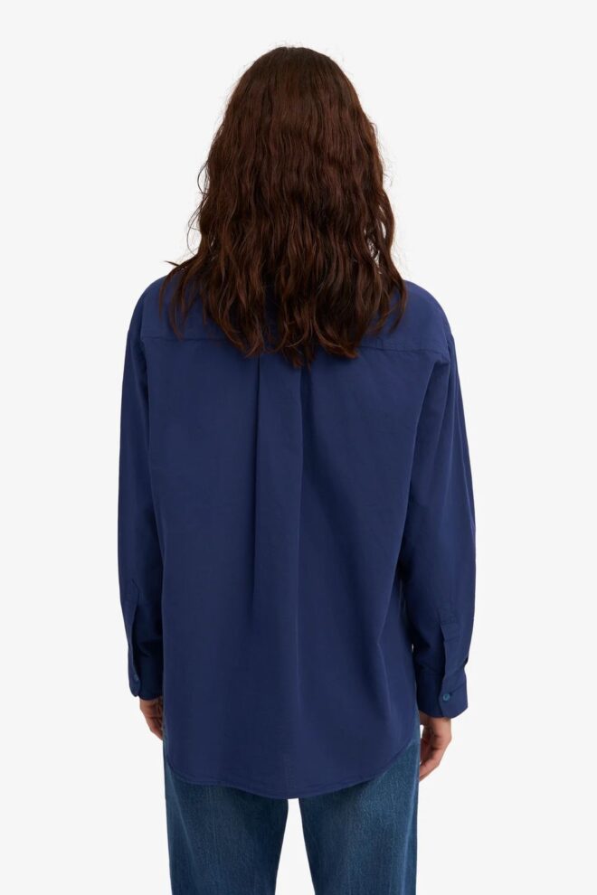 BLUSE ORGANIC OVERSIZED SHIRT MARINE