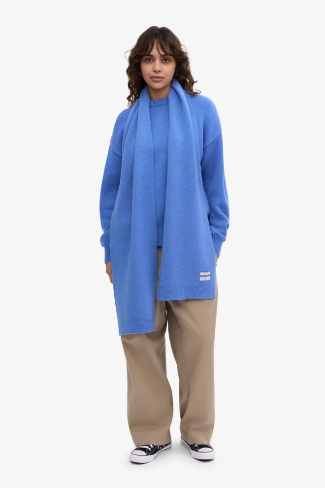 SCHAL MERINO WOOL SCARF PACIFIC BLUE
