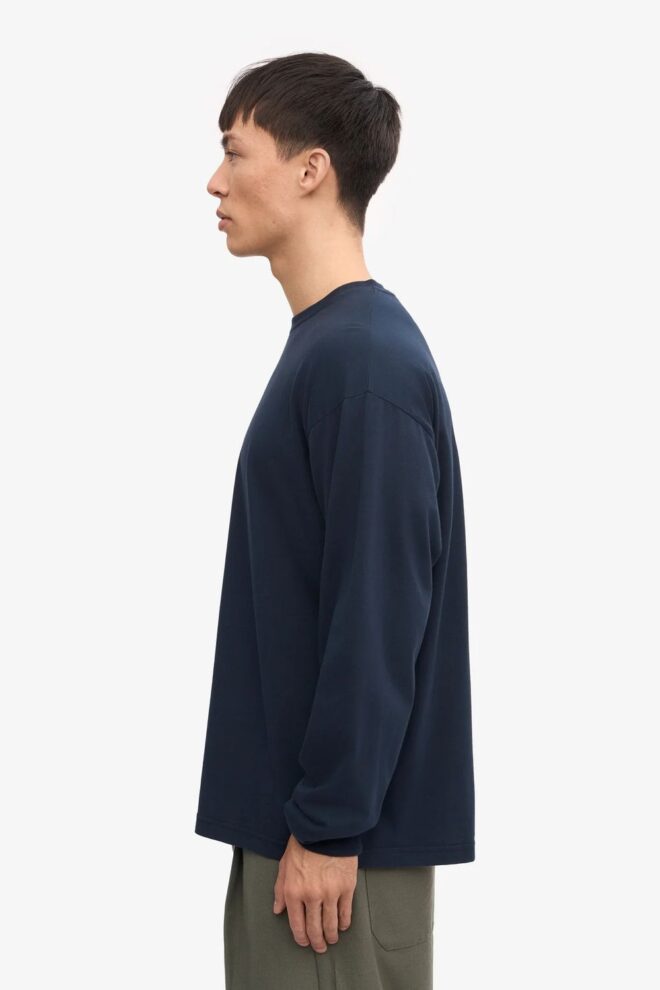 SHIRT OVERSIZED ORGANIC LS T-SHIRT NAVY B