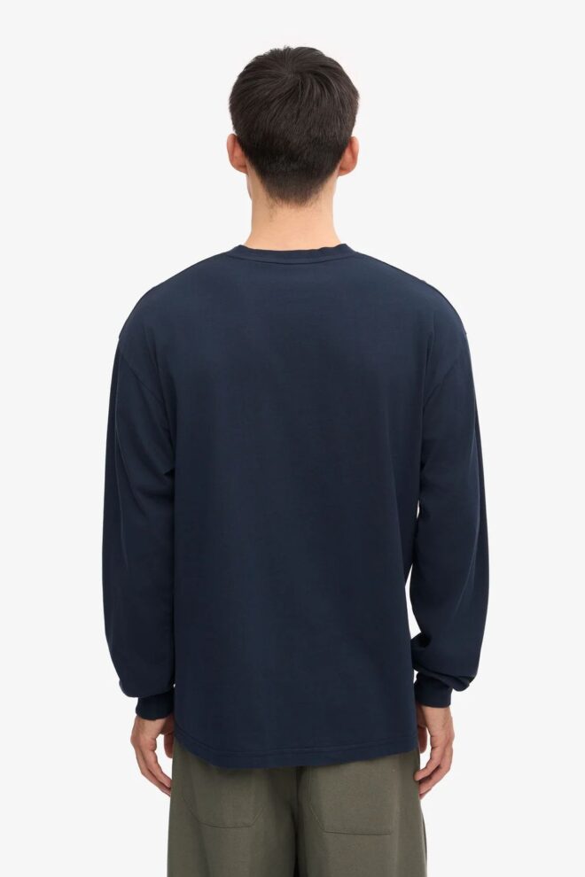 SHIRT OVERSIZED ORGANIC LS T-SHIRT NAVY B