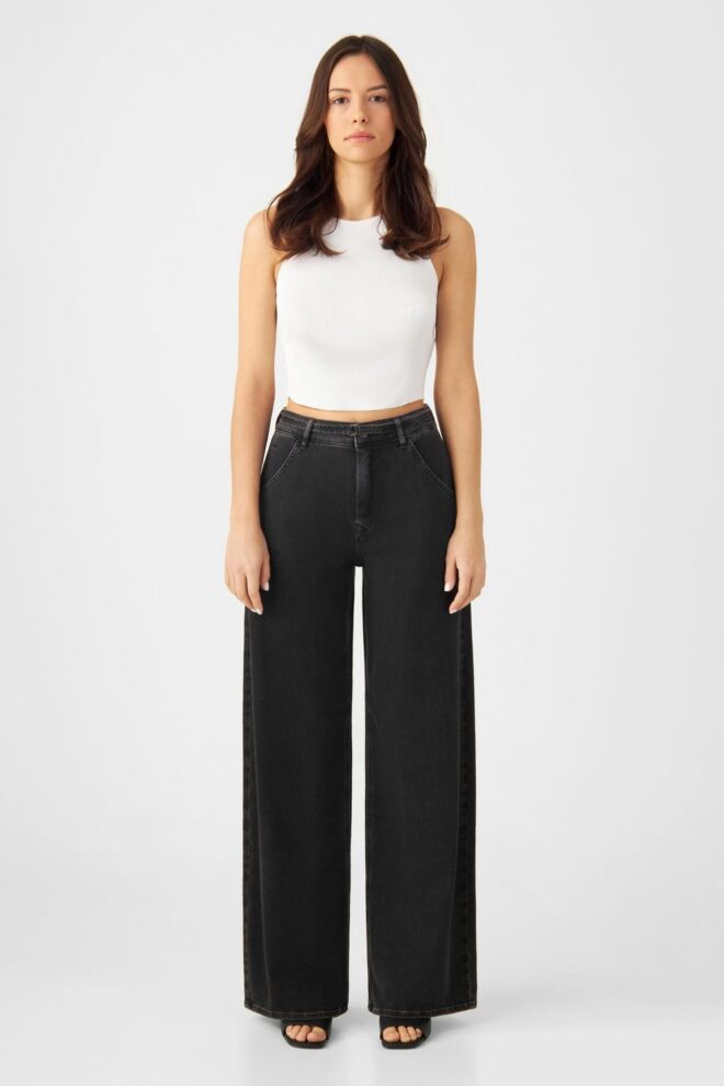 JEANS BLINK WIDE F01 0570 BLACK DENIM