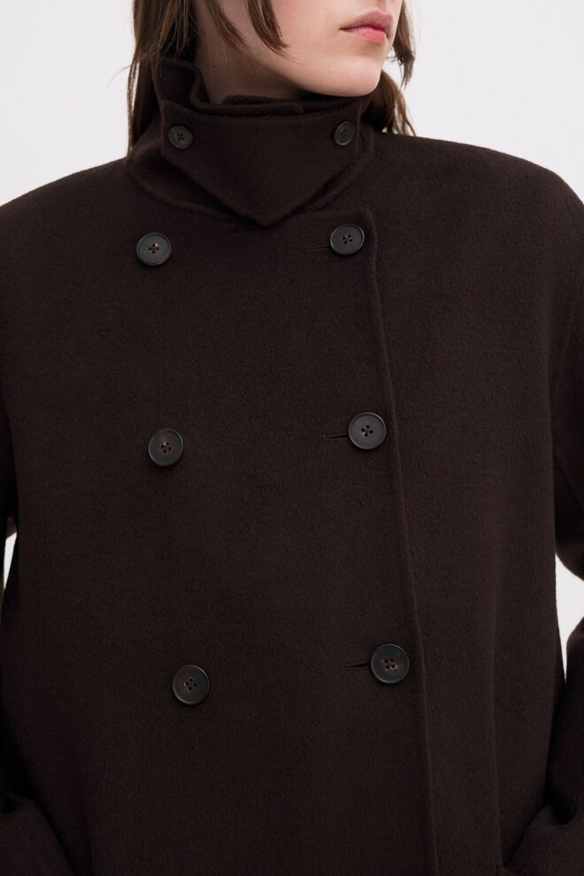 MANTEL 31610 AMELIA COAT CHOCO