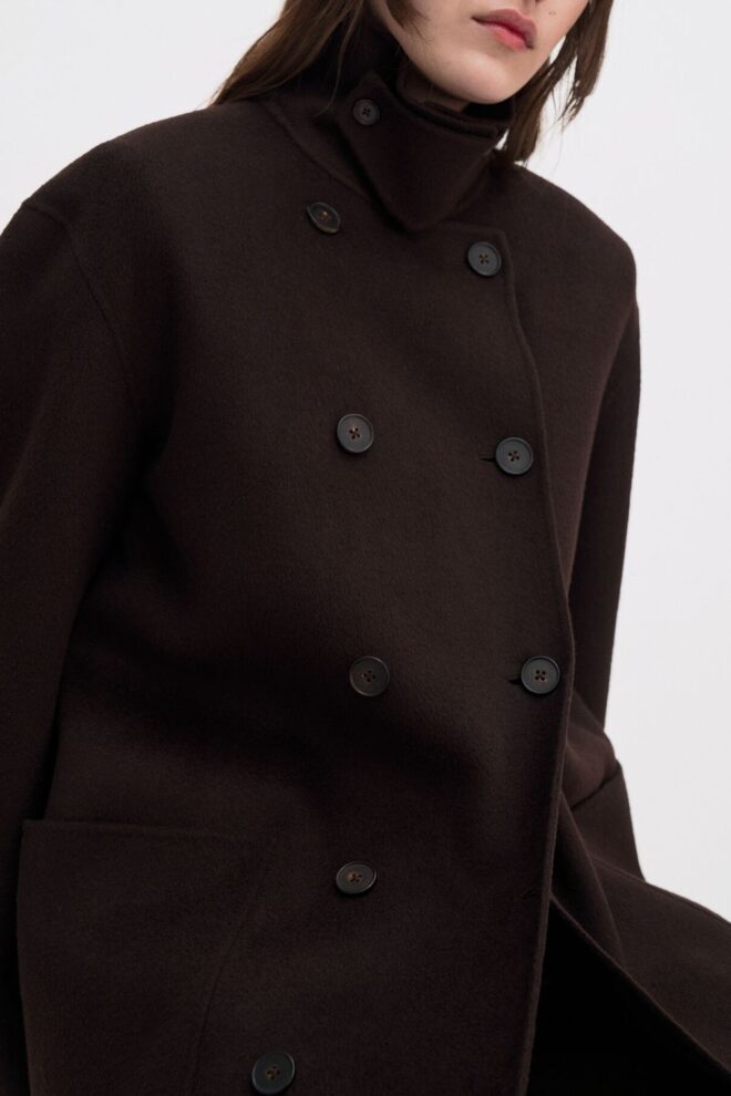 MANTEL 31610 AMELIA COAT CHOCO