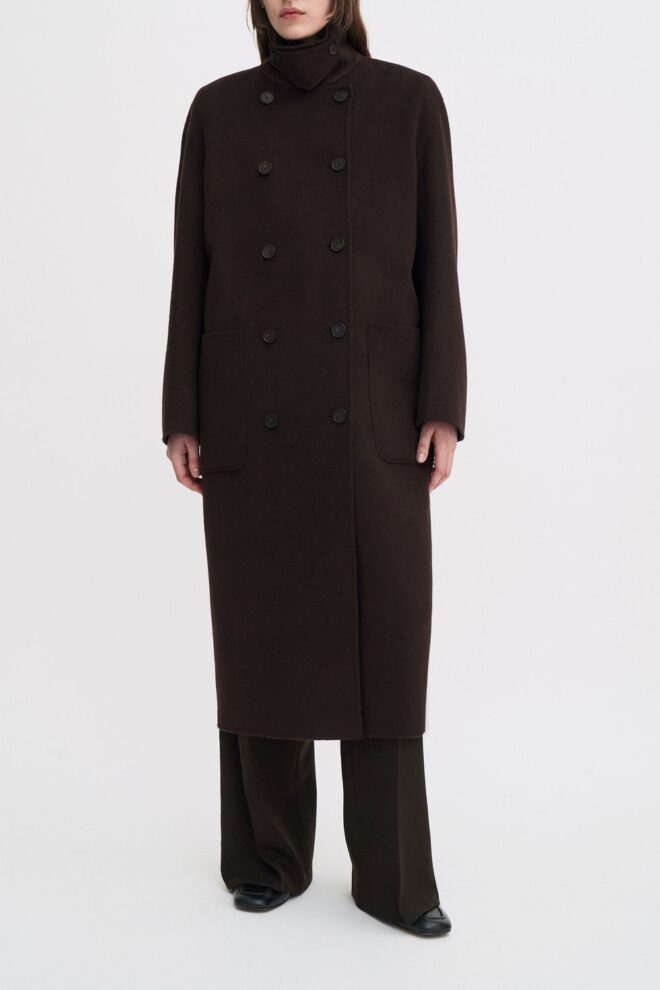 MANTEL 31610 AMELIA COAT CHOCO