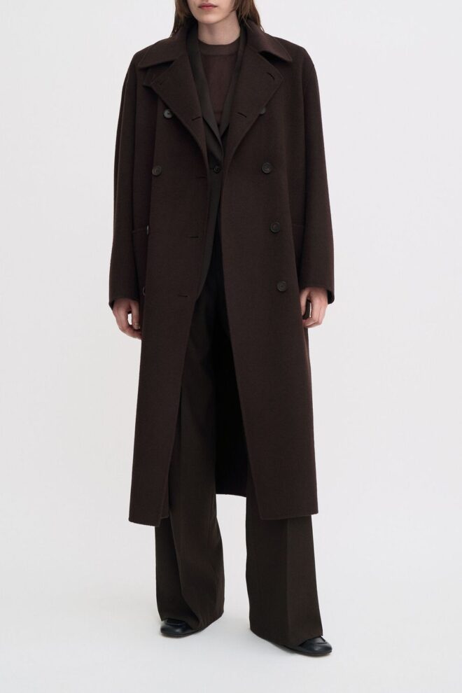 MANTEL 31610 AMELIA COAT CHOCO