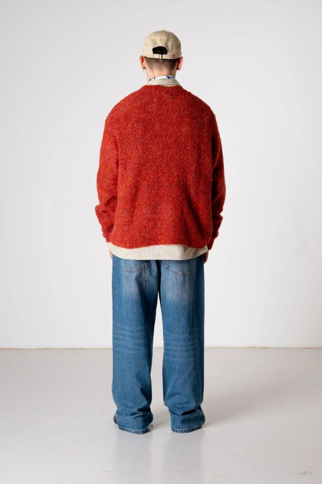 PULLOVER WBKURT LOOP CREW DARK RED