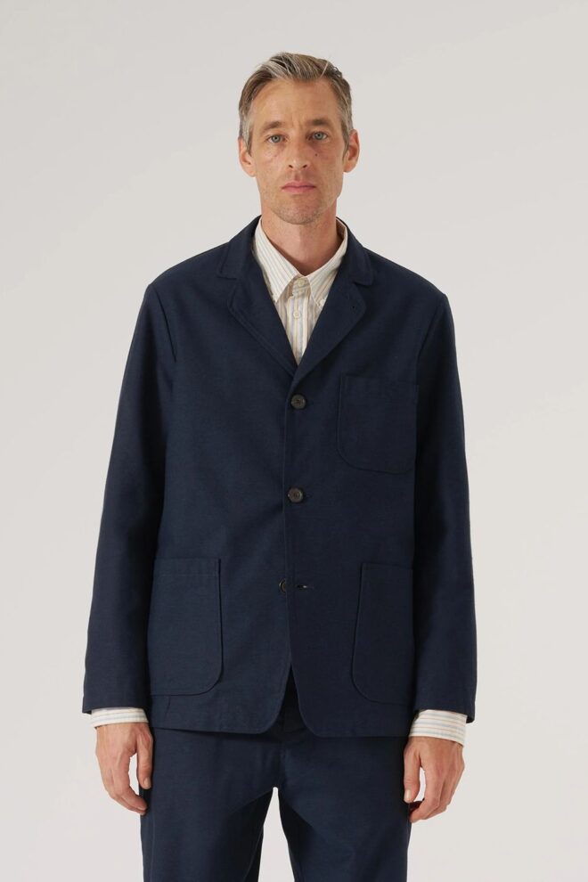 SAKKO THREE BUTTON 33652 NAVY
