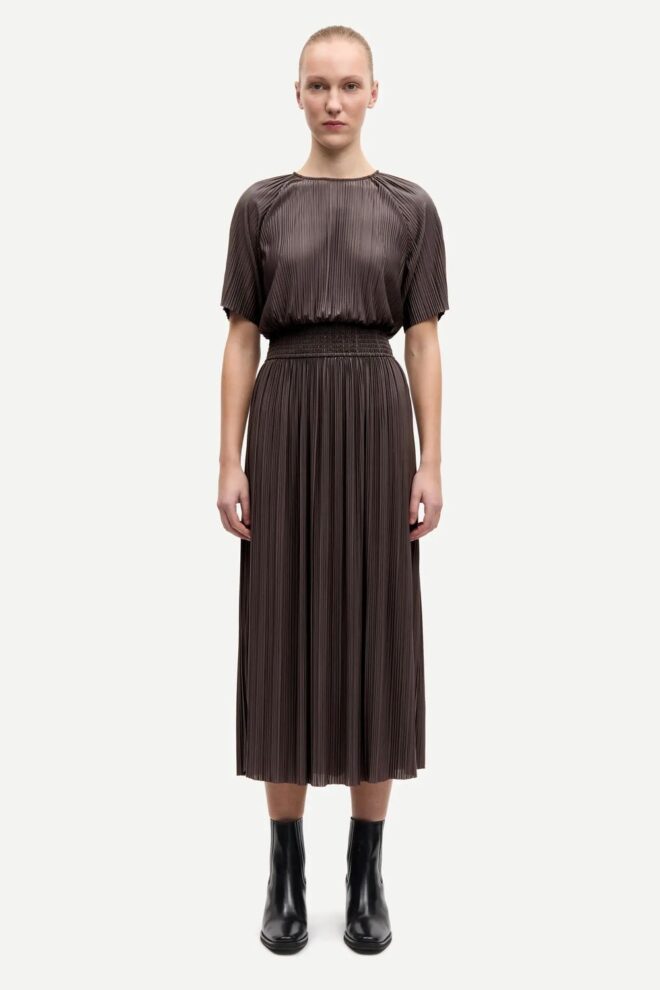 KLEID SAUMA SS DRESS 10167 BLACK COFFEE