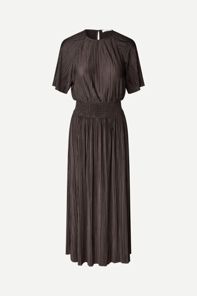 KLEID SAUMA SS DRESS 10167 BLACK COFFEE