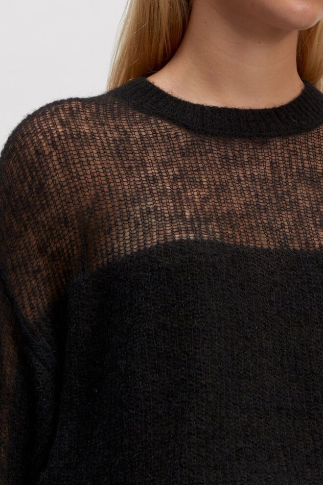 PULLOVER MARIEL MOHAIR BLACK