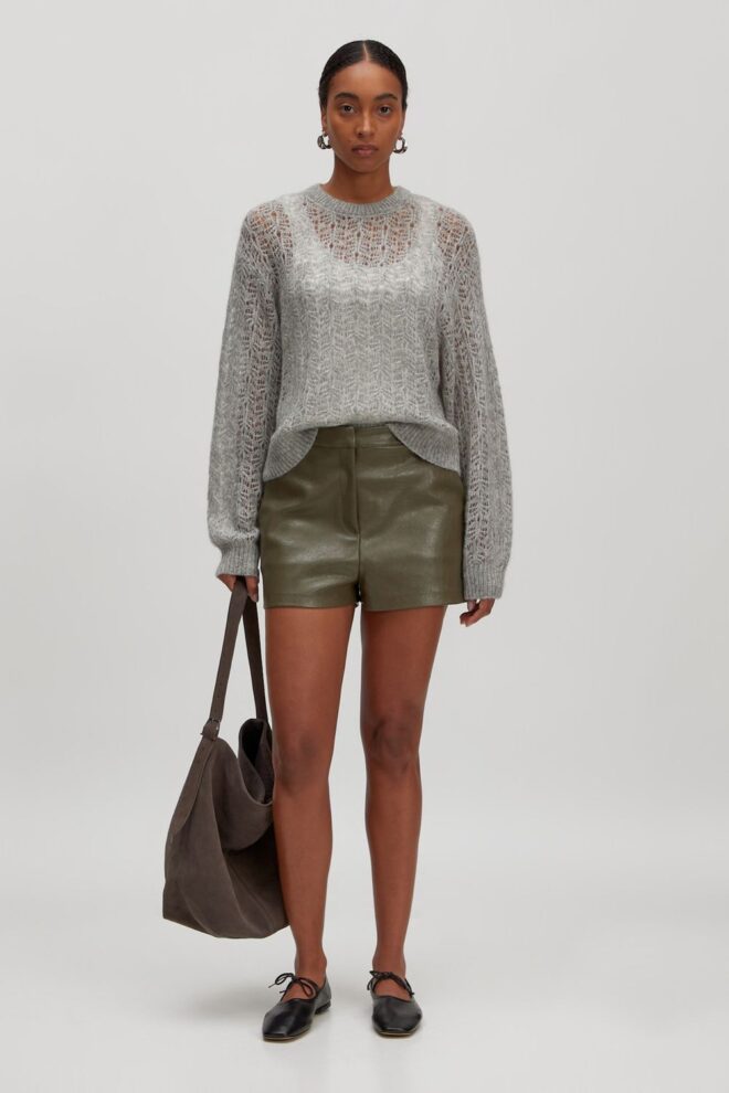 PULLOVER MAKAMAE MOHAIR LIGHT GREY