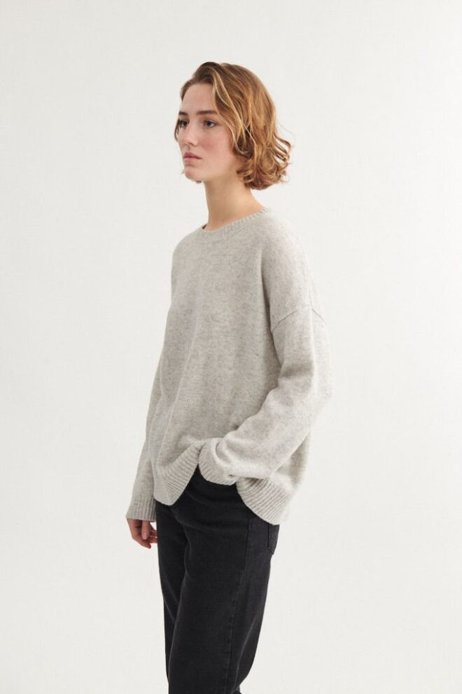 PULLOVER LISE O-NECK LIGHT GREY