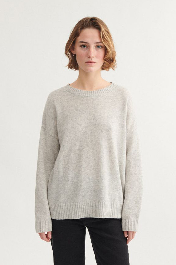 PULLOVER LISE O-NECK LIGHT GREY