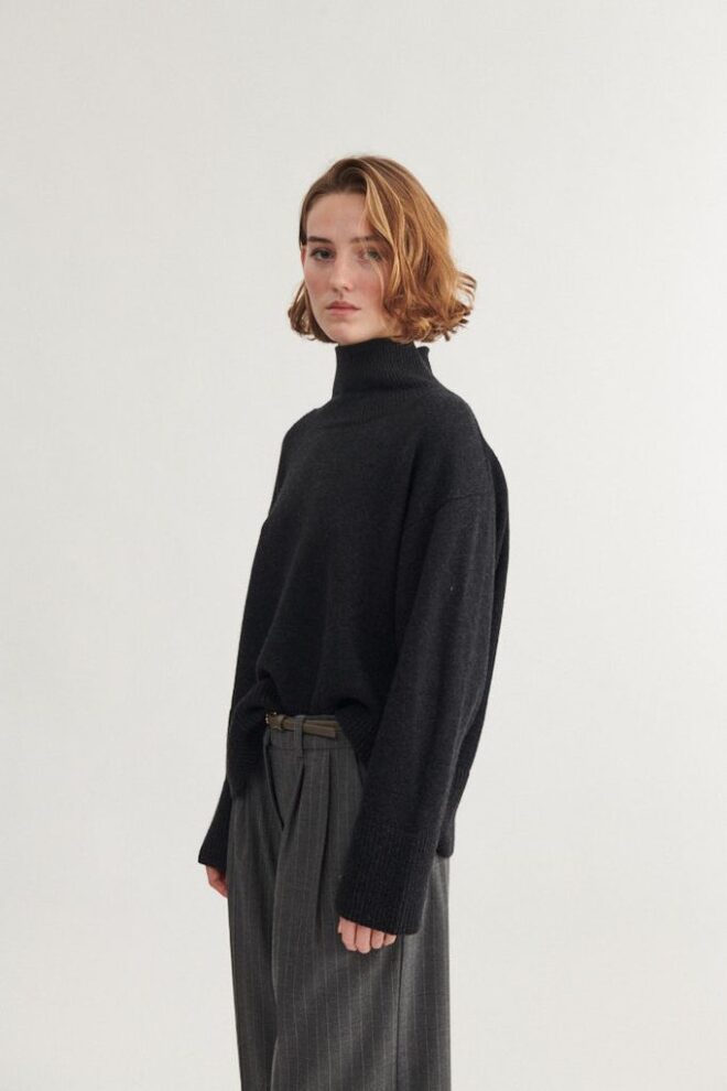 PULLOVER CADY T-NECK DARK GREY