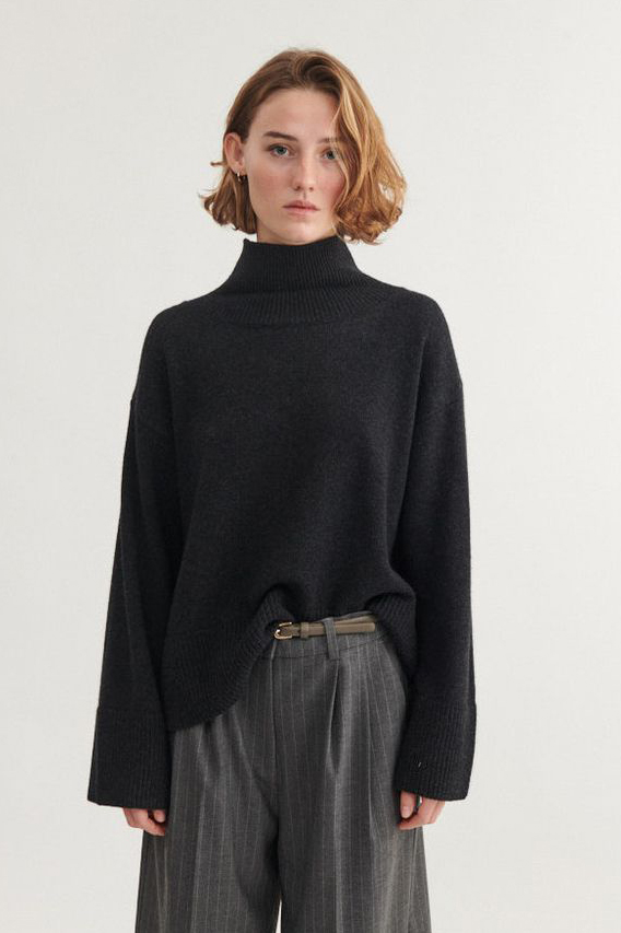 PULLOVER CADY T-NECK DARK GREY