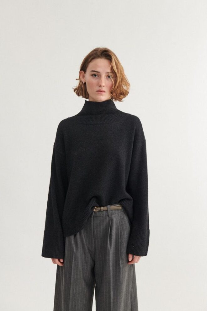 PULLOVER CADY T-NECK DARK GREY