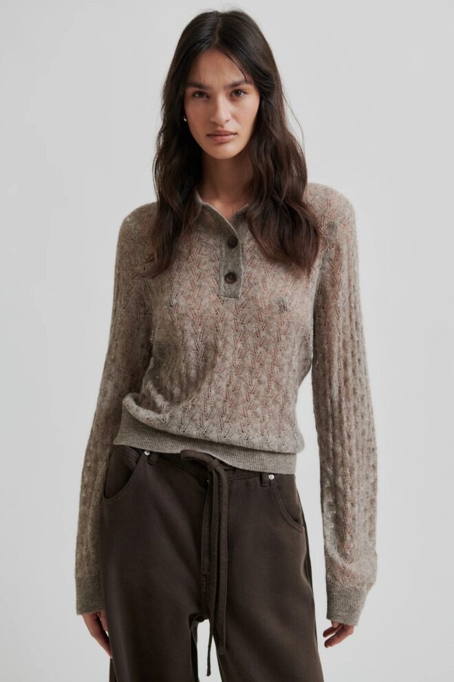WESTE VESPA KNIT LS MID BROWN