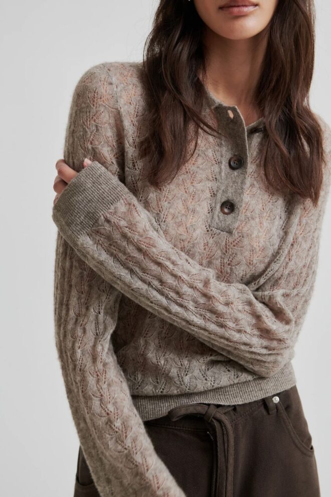 WESTE VESPA KNIT LS MID BROWN