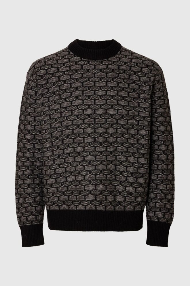 PULLOVER 16098359 SLHKEITH LS BLACK