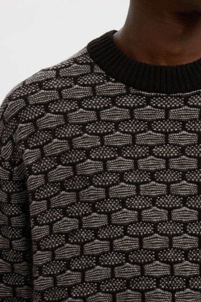 PULLOVER 16098359 SLHKEITH LS BLACK