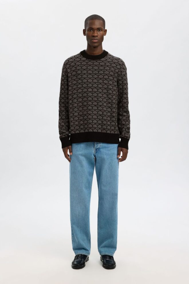 PULLOVER 16098359 SLHKEITH LS BLACK