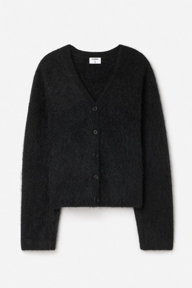 WESTE 31816 FLUFFY CARDIGAN INK BLACK