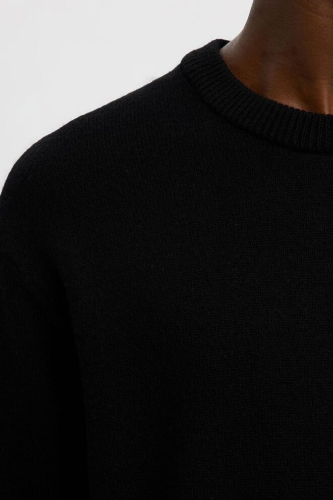 PULLOVER 16098356 SLHARNE LS BLACK