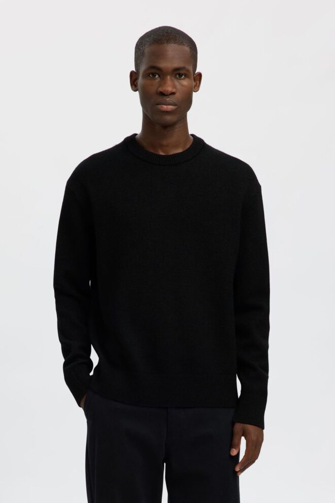 PULLOVER 16098356 SLHARNE LS BLACK