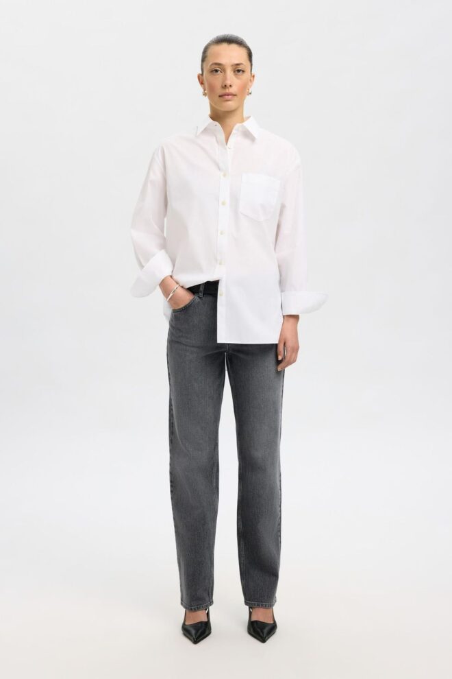 BLUSE 16098134 SLF ESTER OVER WHITE