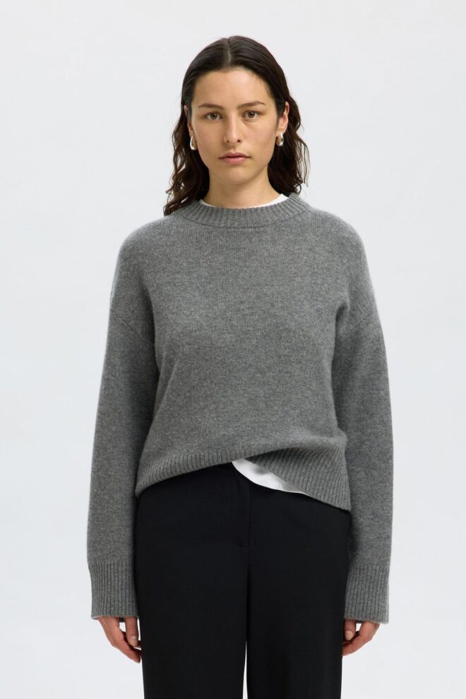 PULLOVER 16098176 SLFCILLE MEDIUM GREY