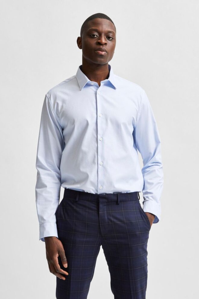 HEMD 16080200 SLHSLIMETHANLIGHT BLUE