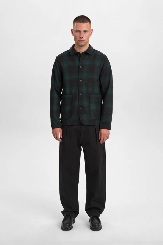 HEMD AKOSCAR WOOLEN OVERSHIRT FOREST