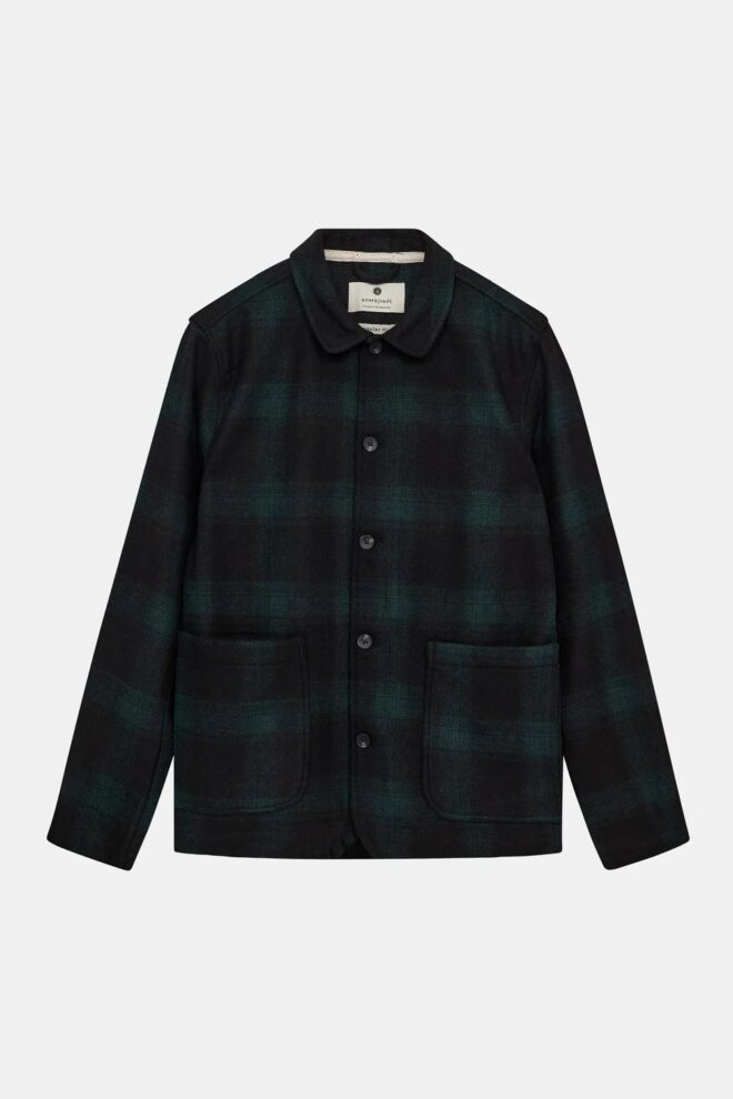HEMD AKOSCAR WOOLEN OVERSHIRT FOREST