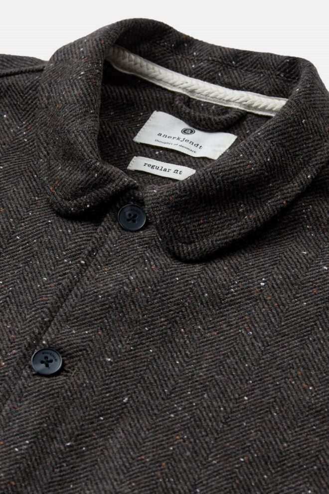 HEMD AKOSCAR WOOLEN OVERSHIRT MULCH
