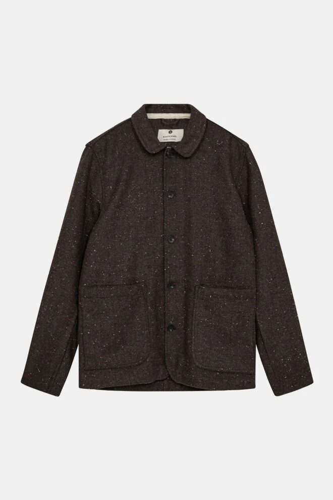 HEMD AKOSCAR WOOLEN OVERSHIRT MULCH