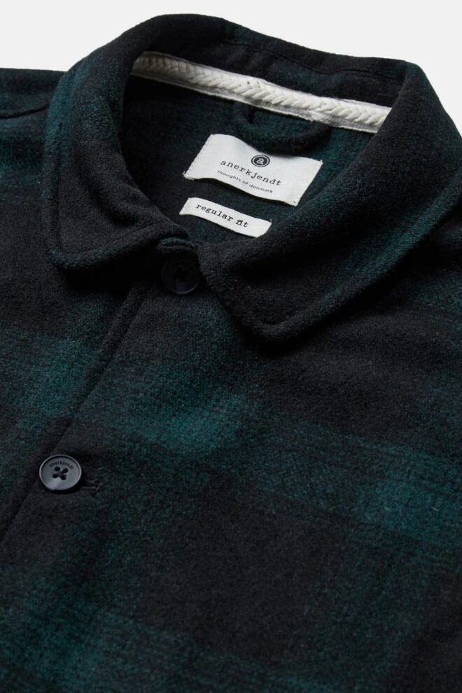 HEMD AKOSCAR WOOLEN OVERSHIRT FOREST