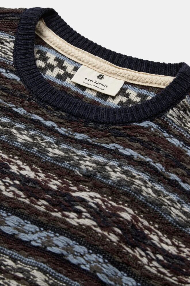 PULLOVER AKSUNE REVERSE KNIT SKY