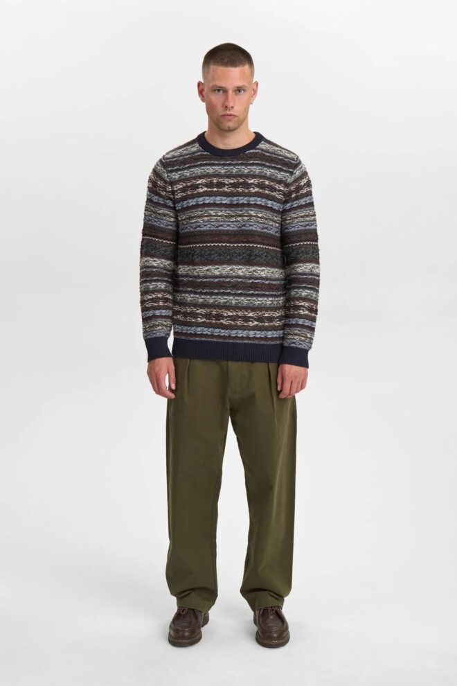 PULLOVER AKSUNE REVERSE KNIT SKY