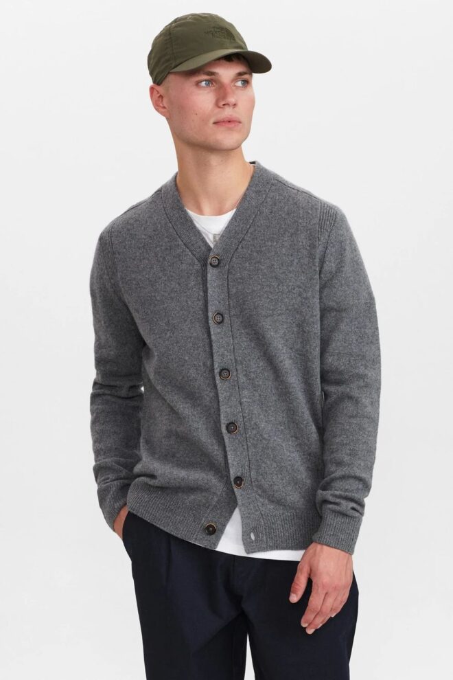 WESTE AKSVEND CARDIGAN GRANITE