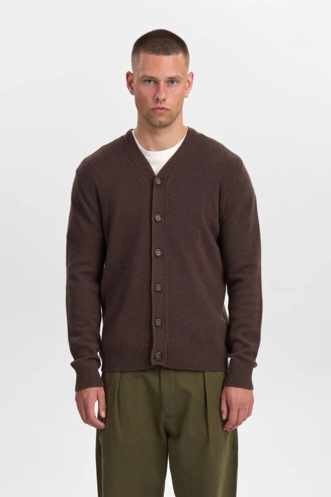 WESTE AKSVEND CARDIGAN MULCH