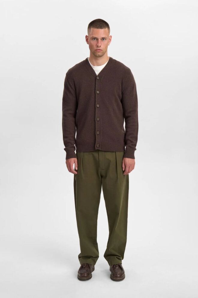 WESTE AKSVEND CARDIGAN MULCH