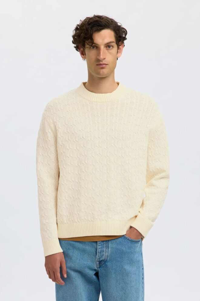 PULLOVER 16098365 SLHPHILIP EGRET