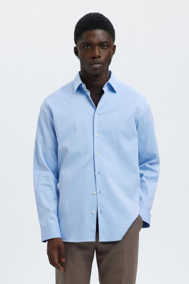 HEMD 16092939 PERF SHIRT LIGHT BLUE