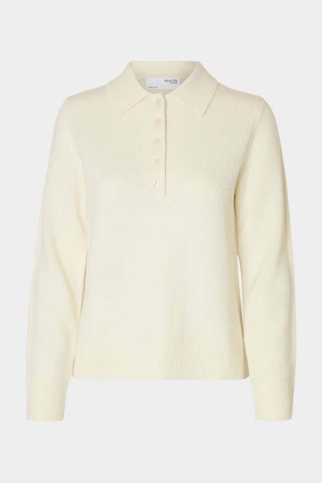 PULLOVER 16098929 SLFTHEA SNOW WHITE