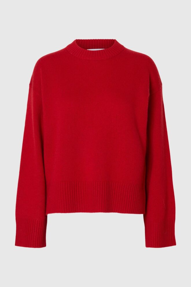 PULLOVER 16098176 SLFCILLE RED