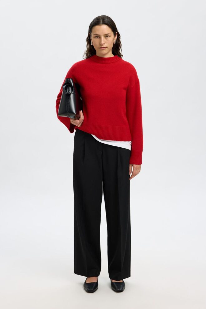 PULLOVER 16098176 SLFCILLE RED