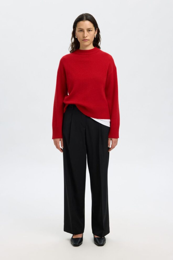 PULLOVER 16098176 SLFCILLE RED