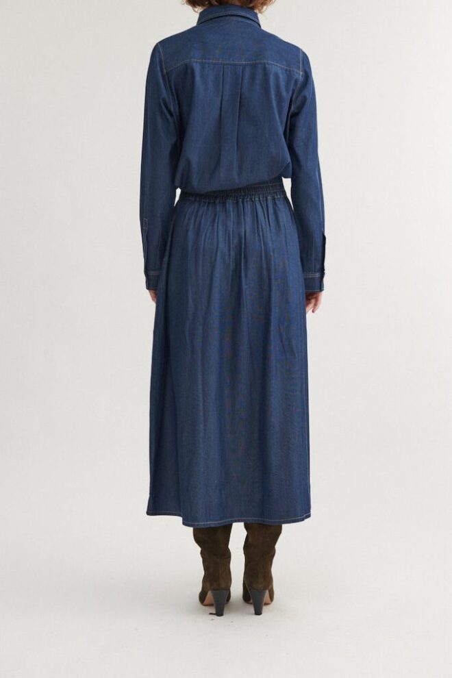 ROCK BINE LONG SKIRT MID BLUE