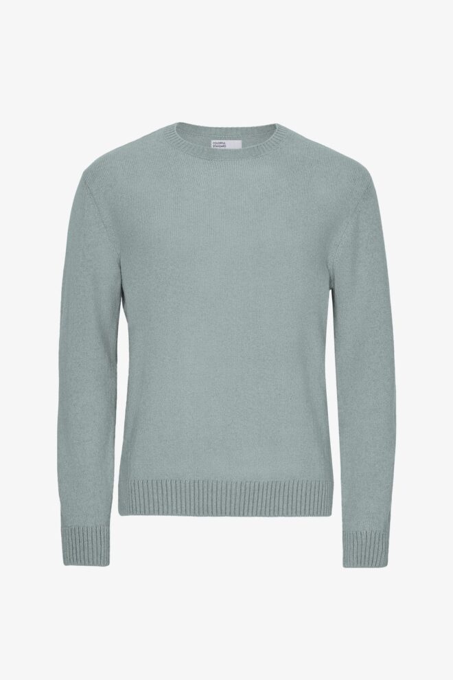 PULLOVER CLASSIC MERINO WOOL STEEL BLUE
